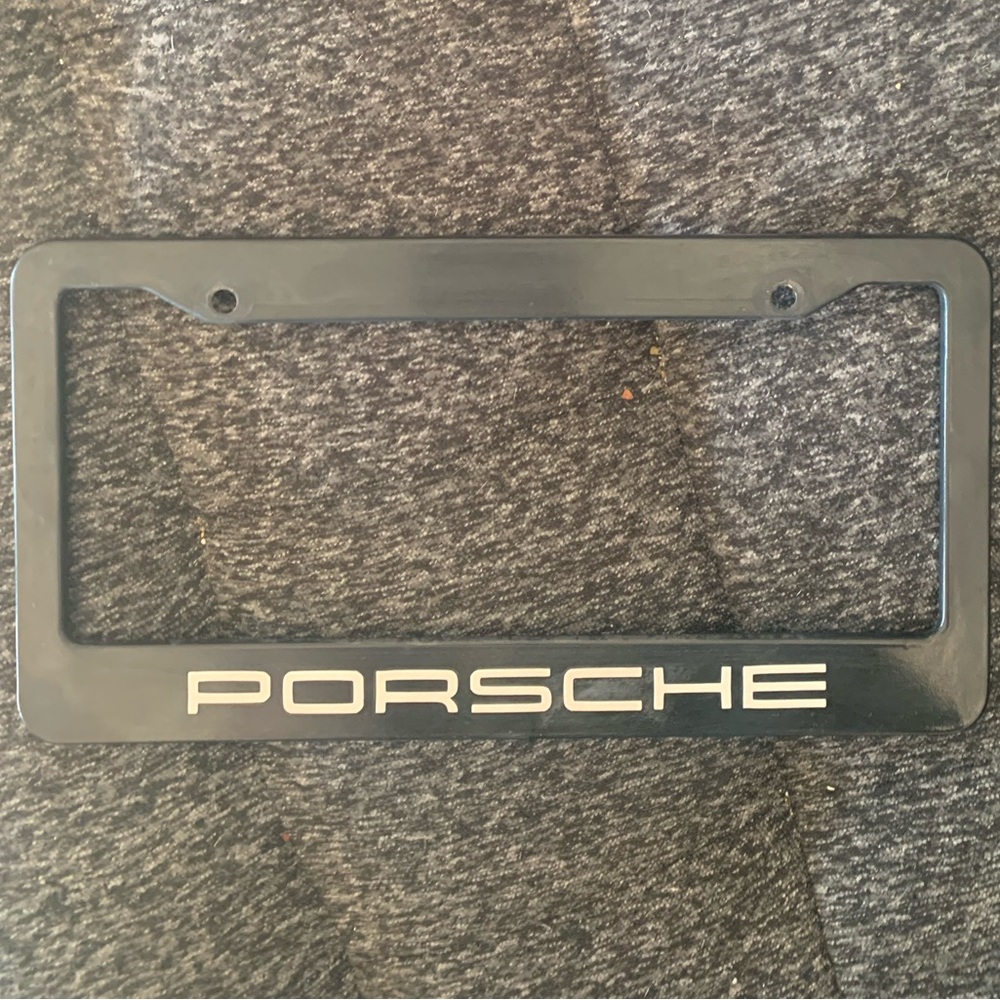 PORSCHE logo plate frame